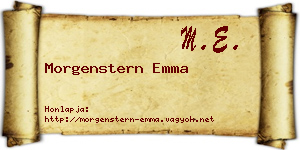 Morgenstern Emma névjegykártya